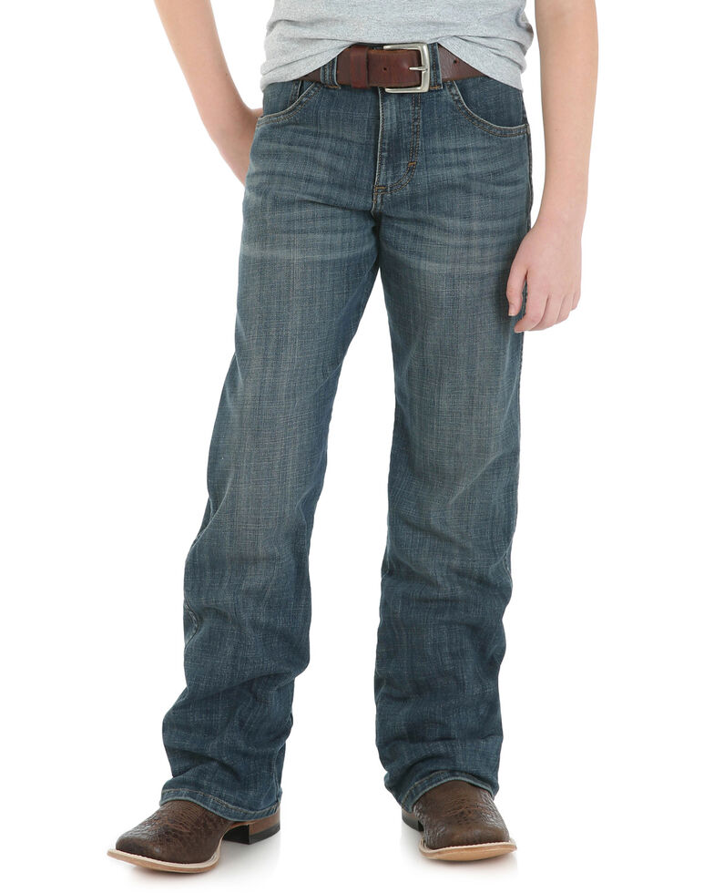 Wrangler Retro Boys' Falls City Relaxed Bootcut Jeans, Blue, hi-res