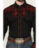 Image #3 - Rodeo Clothing Men's Embroidered Long Sleeve Snap Western Shirt, Black, hi-res