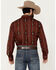 Image #4 - Wrangler Men's Southwestern Print Long Sleeve Snap Western Shirt, Red, hi-res