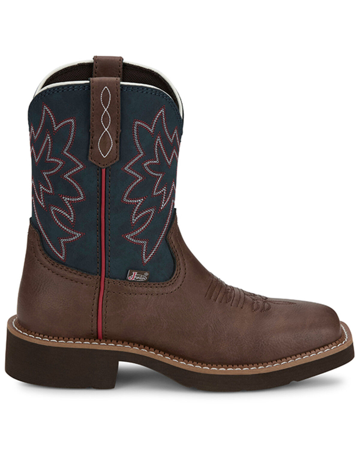 Image #2 - Justin Women's Gypsy Western Boots - Broad Square Toe, Brown, hi-res