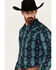 Image #2 - Gibson Trading Co Men's Take It Easy Long Sleeve Snap Western Shirt, Indigo, hi-res