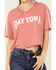 Image #3 - Youth in Revolt Women's Daytona Varsity Short Sleeve Graphic Tee, Red, hi-res