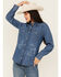 Image #1 - Wrangler Retro Women's Cowboy Long Sleeve Snap Denim Western Shirt, Blue, hi-res