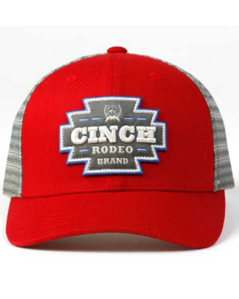 Image #3 - Cinch Women's Rodeo Patch Ball Cap , Red, hi-res