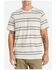 Image #1 - Brixton Men's Hilt Stripe Print Pocket Graphic T-Shirt, Cream, hi-res