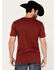 Image #4 - Cody James Men's Tread Flag Short Sleeve Graphic T-Shirt, Red, hi-res