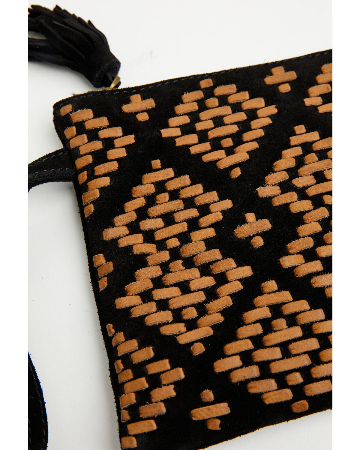 Image #3 - Avondayle Women's Geo Print Leather Clutch, Black, hi-res