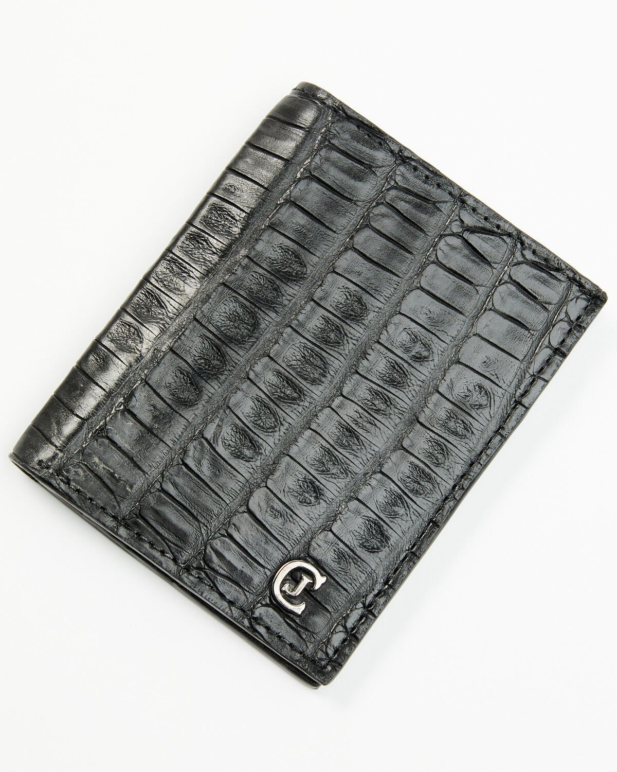 Image #1 - Cody James Black 1978® Men's Sutton Exotic Caiman Tail Wallet, Black, hi-res