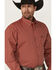 Image #2 - George Strait by Wrangler Men's Geo Print Long Sleeve Button-Down Stretch Western Shirt - Tall, Red, hi-res