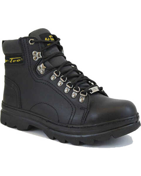 Ad Tec Men's 6" Lace-Up Hiker Boots - Steel Toe, Black, hi-res
