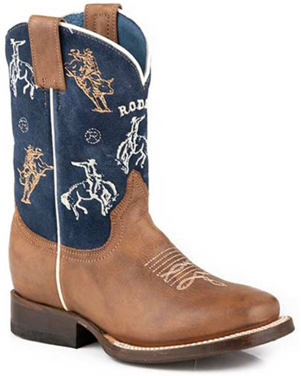 Image #1 - Roper Little Boys' Roughstock Western Boots - Square Toe, Tan, hi-res