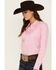 Image #2 - Ariat Women's R.E.A.L Team Kirby Long Sleeve Button-Down Stretch Western Shirt, Pink, hi-res