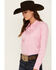 Image #2 - Ariat Women's R.E.A.L Team Kirby Long Sleeve Button-Down Stretch Western Shirt , Pink, hi-res