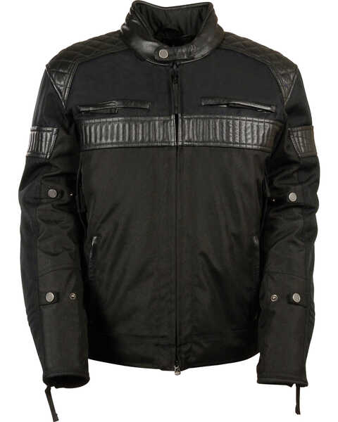 Milwaukee Leather Men's Textile Scooter Jacket - Big & Tall, Black, hi-res