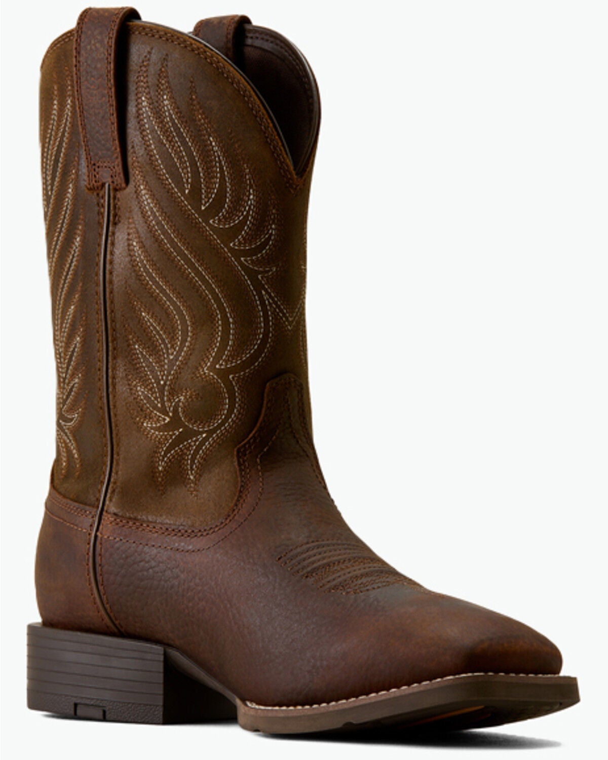 Ariat Men's Sport Riggs Waterproof Performance Western Boots - Broad Square Toe, Brown, hi-res