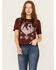 Shyanne Women's Moonlight and Magic Graphic Tee, Maroon, hi-res