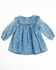 Image #1 - Wrangler Toddler Girls' Horseshoe Print Denim Dress Set - 2 Piece, Blue, hi-res