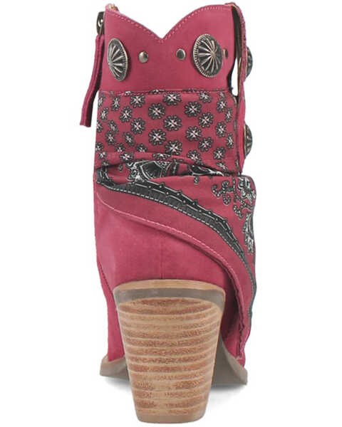 Image #5 - Dingo Women's Suede Bandida Western Booties - Medium Toe , Bright Purple, hi-res