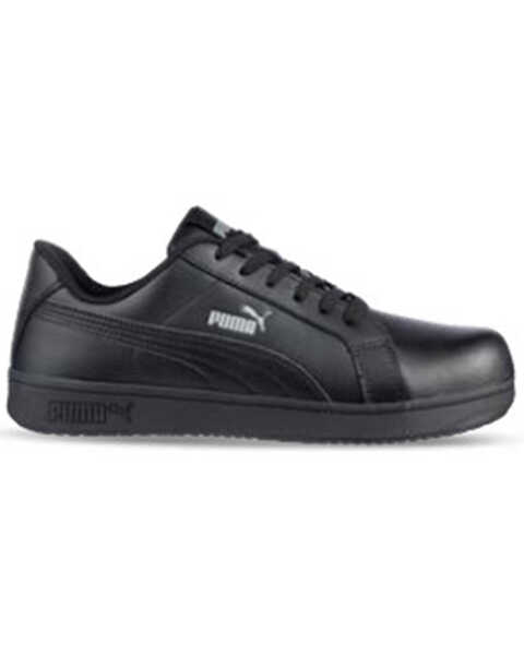 Image #1 - Puma Safety Men's Iconic Leather Low Shoe - Composite Toe, Black, hi-res