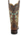Corral Women's Studded Floral Embroidery Western Boots - Square Toe, Brown, hi-res