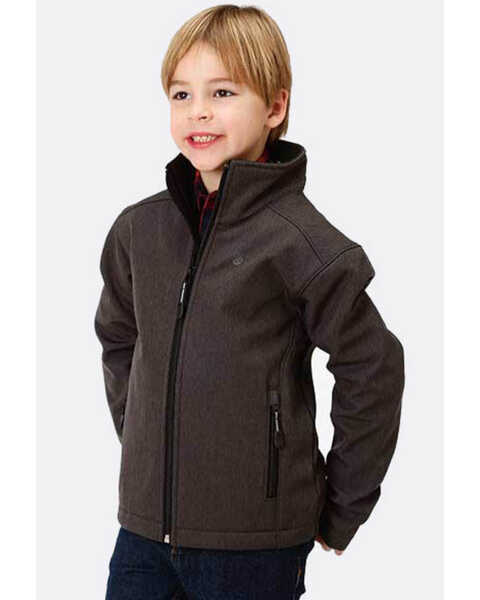 Image #1 - Roper Boys' Grey Hi Tech Fleece Zip Up Jacket , , hi-res