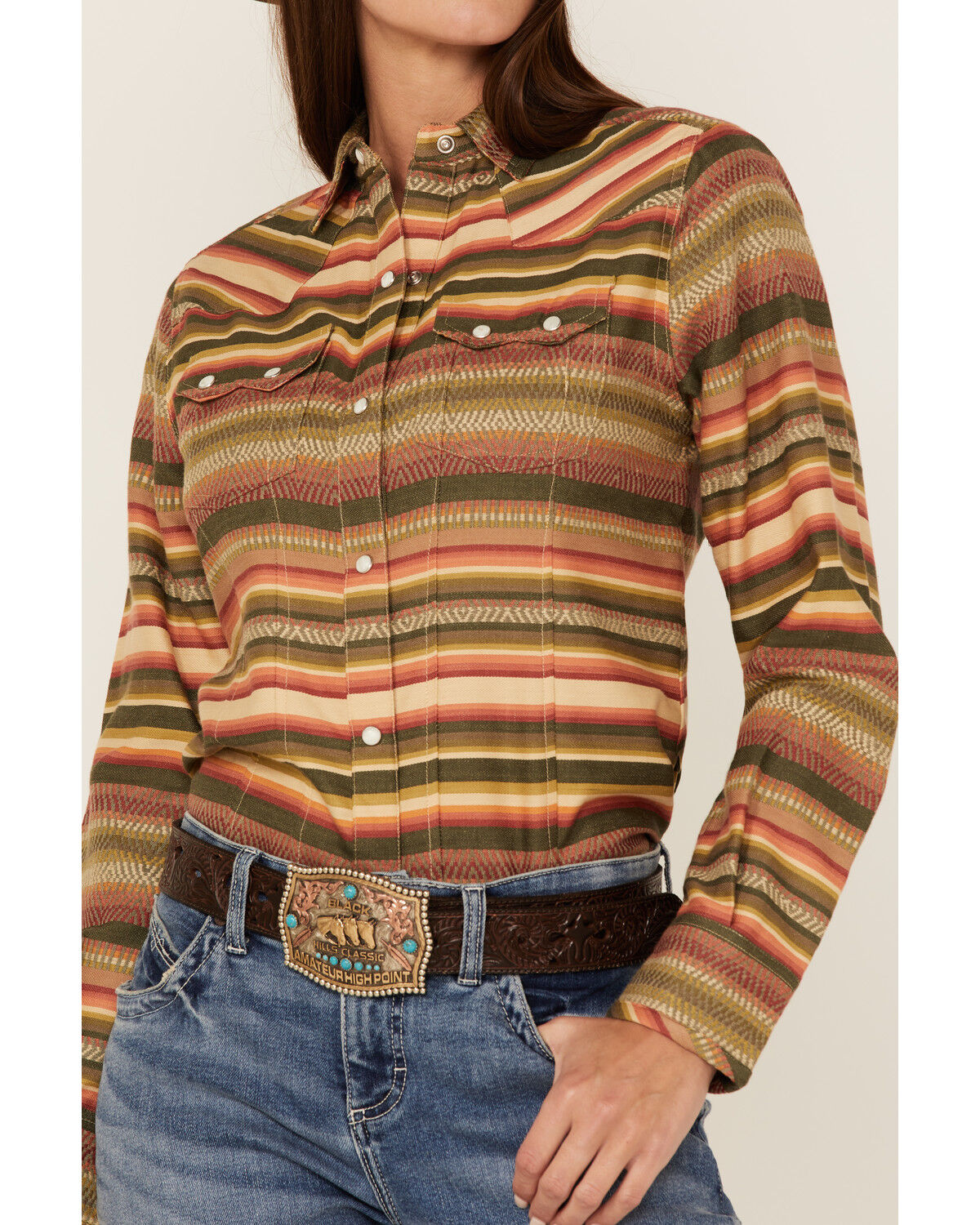 Image #3 - Tasha Polizzi Women's Cold 44 Valley Serape Snap Western Shirt, Multi, hi-res