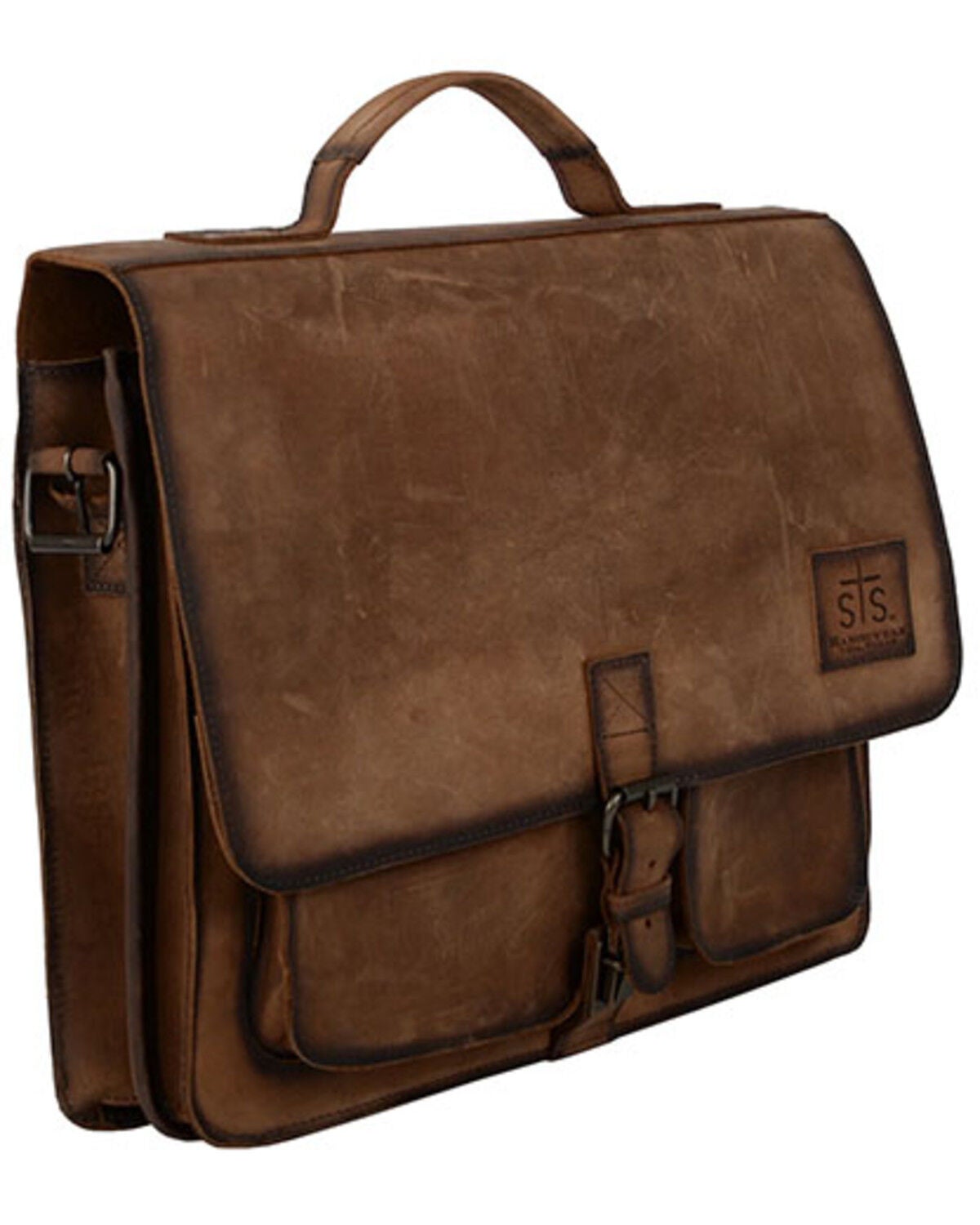 STS Ranchwear By Carroll Men's Foreman Portfolio Bag, Dark Brown, hi-res