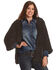 Image #1 - Tractr Women's Faux Fur Cardigan, Black, hi-res