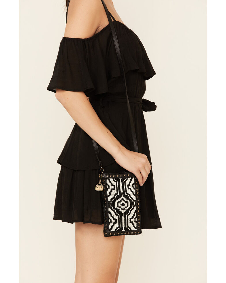 Mary Frances Women's Going Native Cell Phone Bag, Black, hi-res