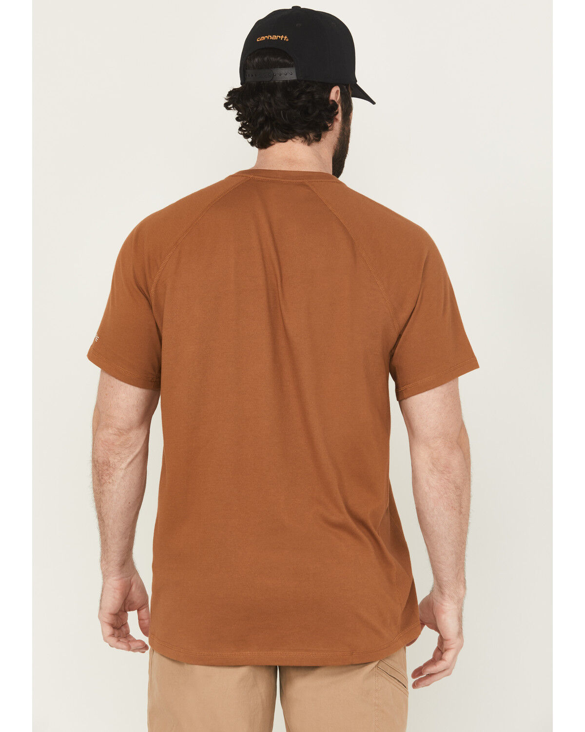 Image #4 - Carhartt Men's Force® Relaxed Fit Short Sleeve Pocket T-Shirt, Brown, hi-res