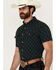 Image #2 - Panhandle Men's Medallion Print Short Sleeve Snap Stretch Western Shirt, Turquoise, hi-res