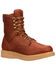 Georgia Boot Men's 8" Barracuda Gold Wedge Work Boots - Round Toe, Brown, hi-res