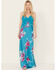 Free People Women's Forever Yours Floral Sleeveless Maxi Dress, Blue, hi-res