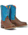 Image #1 - Tin Haul Little Girls' Hearts & Colts Western Boots - Broad Square Toe, Brown, hi-res