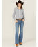 Image #1 - Wrangler Retro Women's Eva Medium Wash Mid Rise Mae Stretch Trouser Jeans, Medium Wash, hi-res