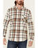 Levi's Men's Cream Saluda Plaid Long Sleeve Button-Down Western Flannel Shirt , Cream, hi-res