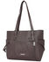 Trinity Ranch Women's Hair-On Turquoise Cowhide Leather Tote Bag, Coffee, hi-res