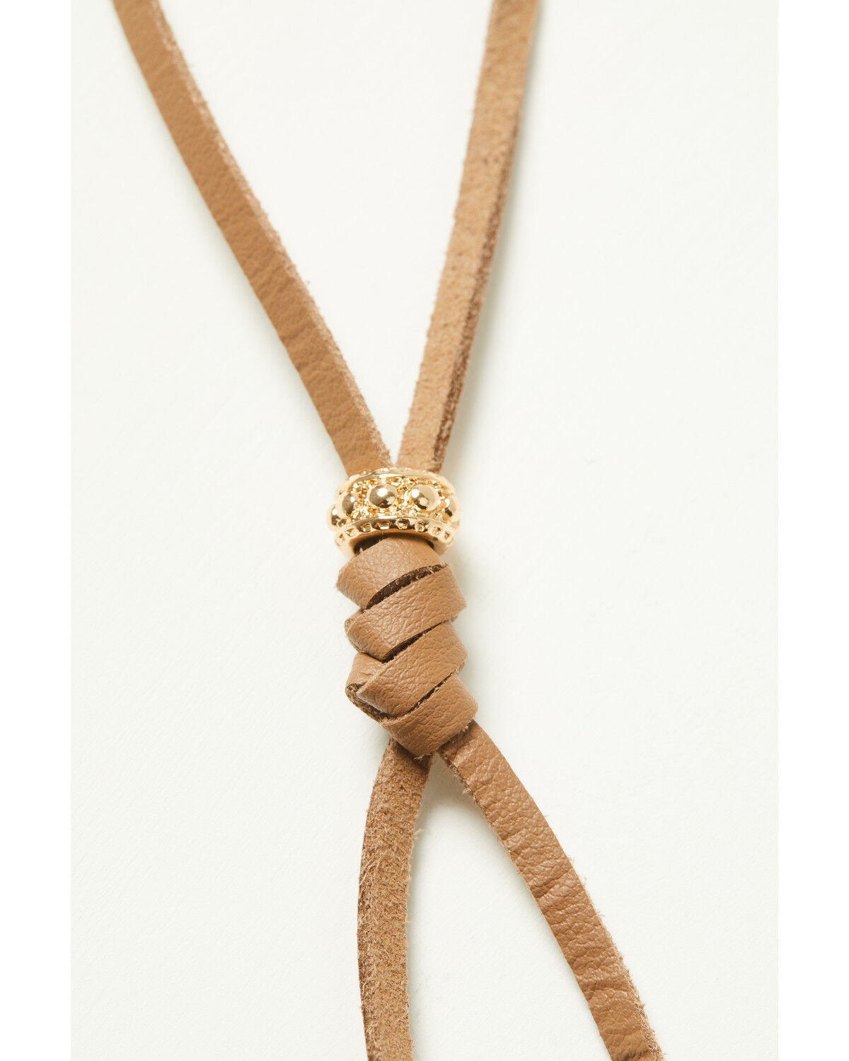 Image #3 - Shyanne Women's Suede and Tonal Beaded Heart Pendant Necklace Set - 2 Piece, Gold, hi-res