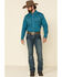 Wrangler 20X Men's Advanced Comfort Geo Print Long Sleeve Western Shirt , Blue, hi-res