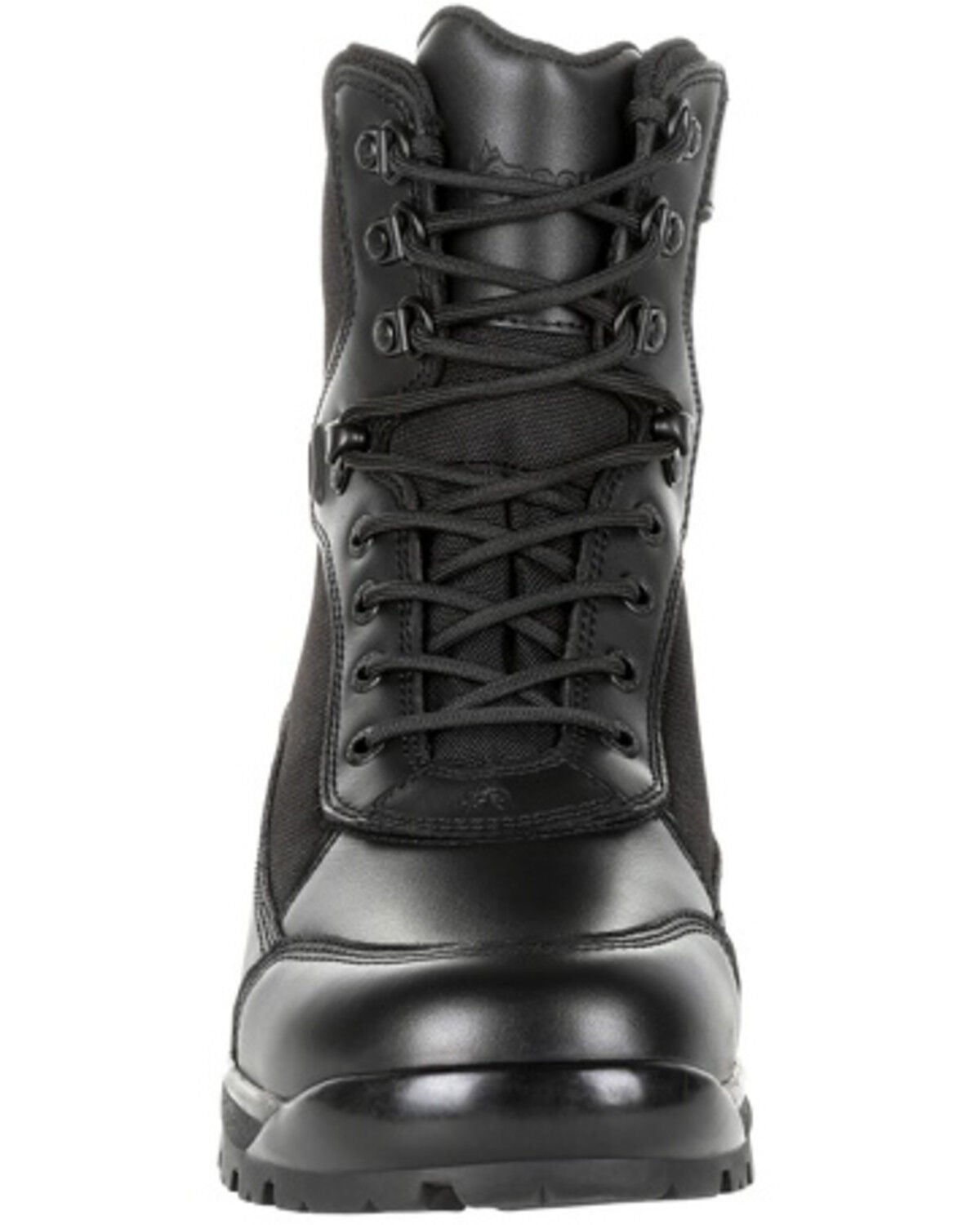 boys black work boots