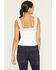 Image #4 - By Together Women's Seamless Lace Ribbed Tank, White, hi-res