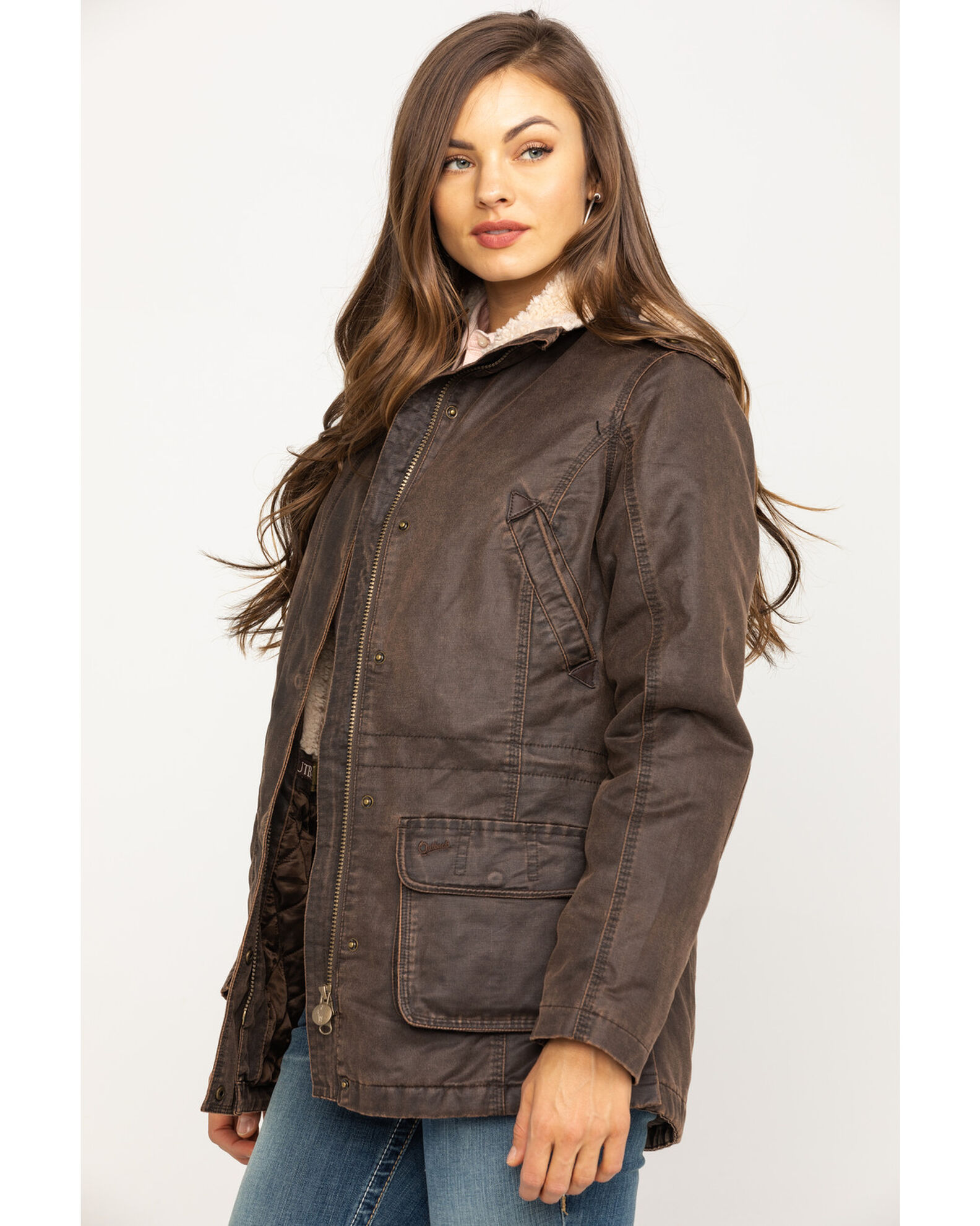 Outback Trading Co. Women s Woodbury Canyonland Jacket with Sherpa Hood Sheplers