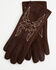 Image #1 - Idyllwind Women's Noel Oversized Boot Stitch Embroidered Faux Suede Gloves, Chocolate, hi-res