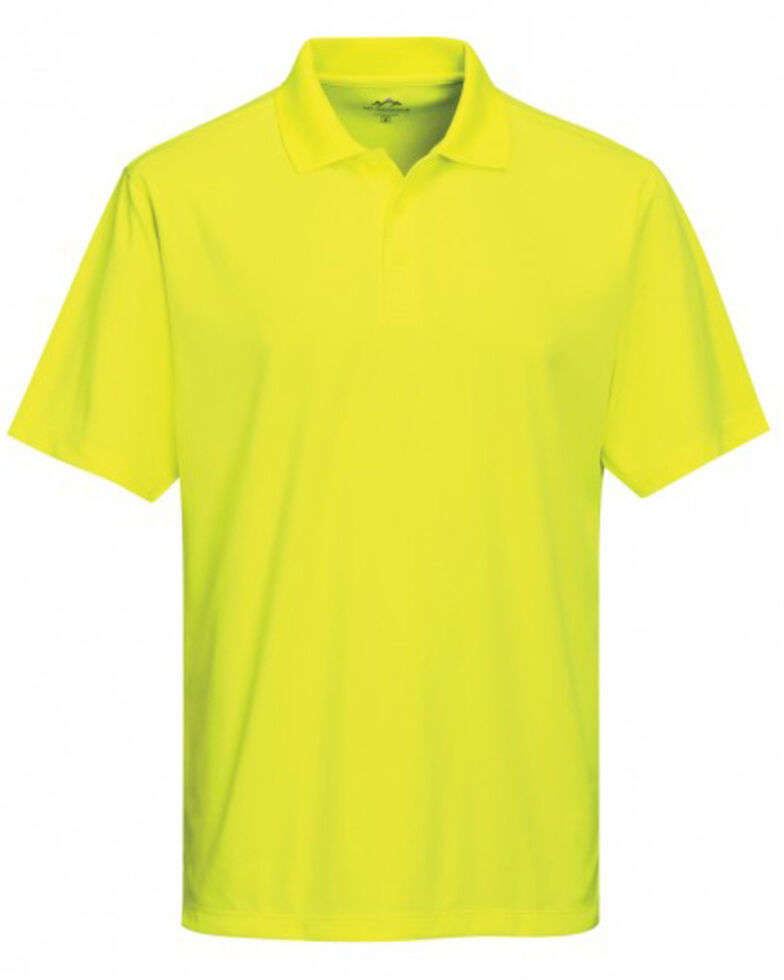 Tri-Mountain Men's Bright Green 4X Vital Mini-Pique Short Sleeve Work Polo Shirt - Big , Bright Green, hi-res