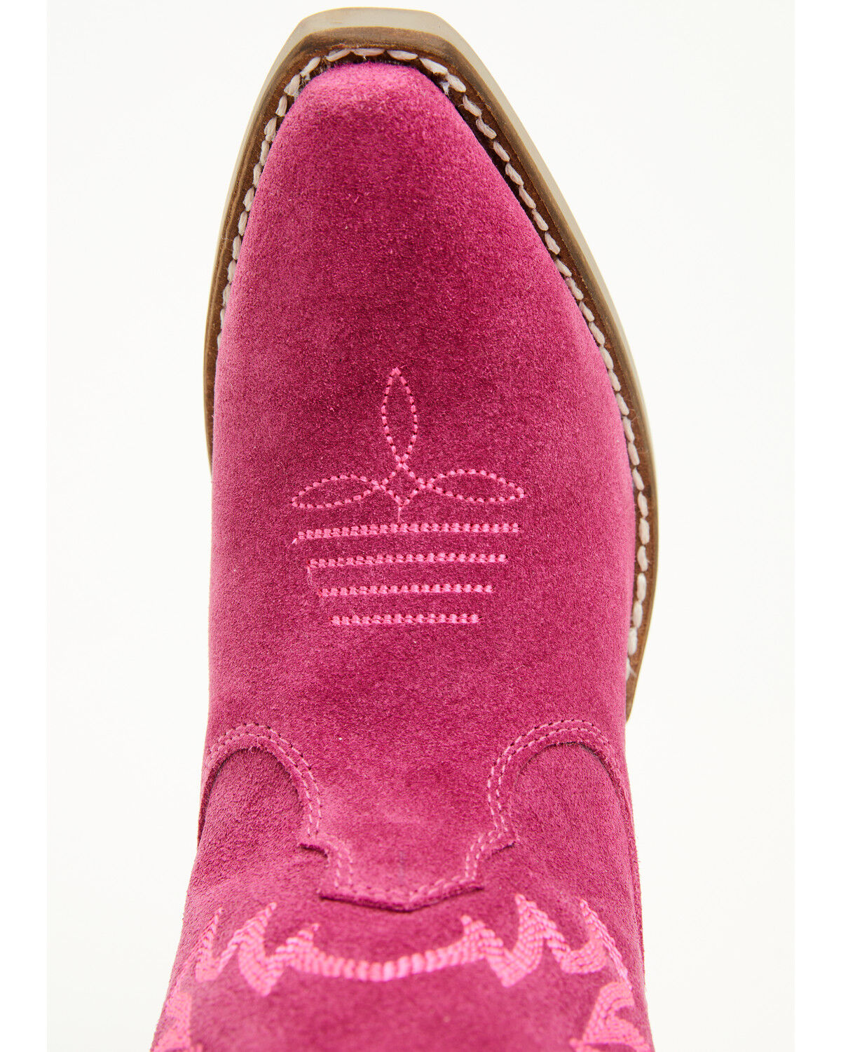 Image #6 - Dingo Girls' Thunder Road Suede Western Boots - Snip Toe, Pink, hi-res