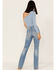 Image #3 - Rock & Roll Denim Women's Light Wash Mid Rise Straight Riding Jeans, Light Wash, hi-res