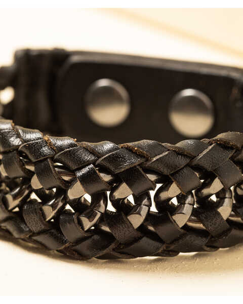 Image #2 - Moonshine Spirit Men's Metal Inlay Cuff Bracelet, Black, hi-res