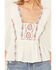 Image #3 - Shyanne Women's Embroidered Short Sleeve Crinkle Peplum Top , Cream, hi-res
