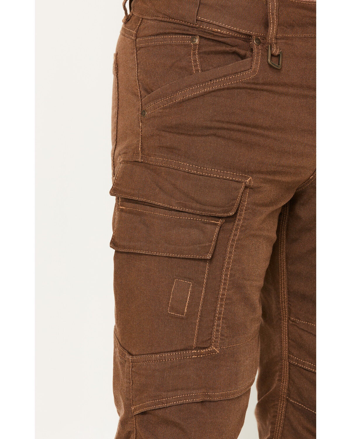 Image #2 - Strauss Men's E.S. Vintage Cargo Work Pants, Brown, hi-res