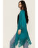 Image #2 - Shyanne Women's Crochet Fringe Kimono, Medium Blue, hi-res